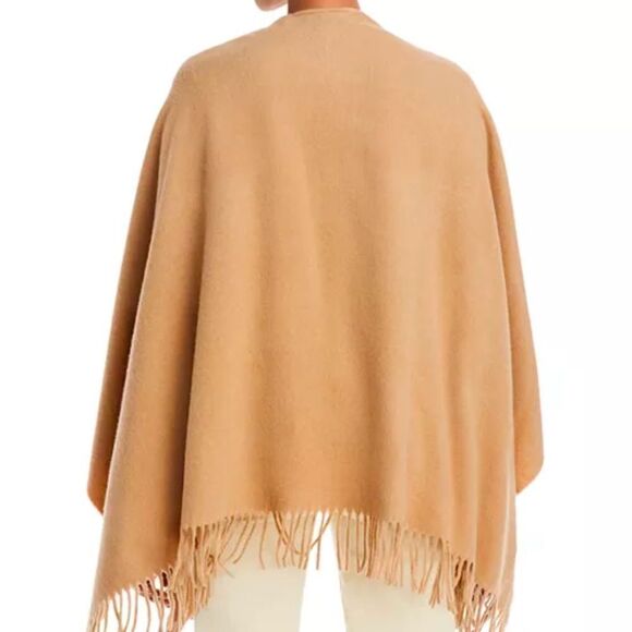NWT Rag & bone HEATHERED CAMEL CASHMERE PONCHO - Picture 3 of 5